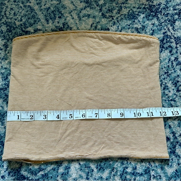 American Eagle | Reversible Mustard Yellow Cropped Tube Top - Picture 7 of 7